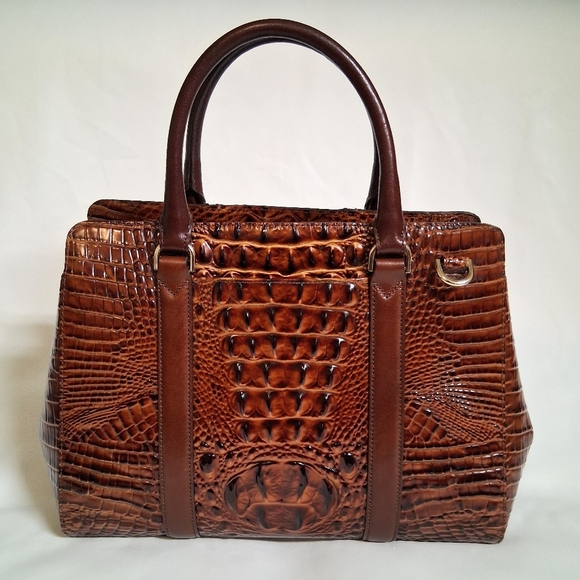 Brahmin Brown Crocodile Pattern Handbag - Picture 2 of 14